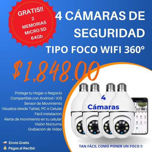 CÁMARA DE SEGURIDAD WIFI 360º© - Oferta UPS