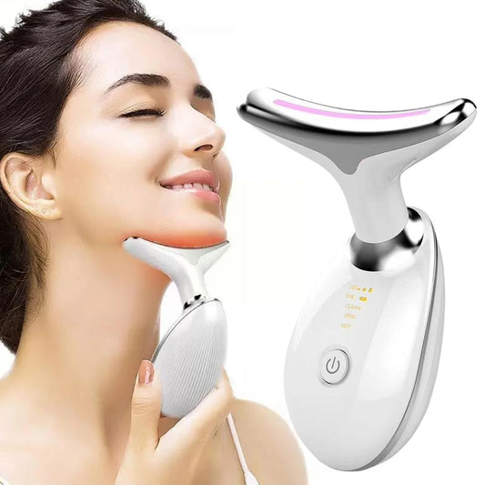 MASAJEADOR FACIAL CON TERAPIA DE LUZ LED