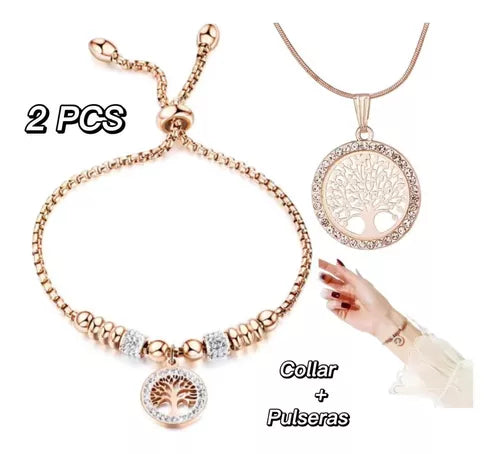 Collar y Pulsera Arbol de la Vida
