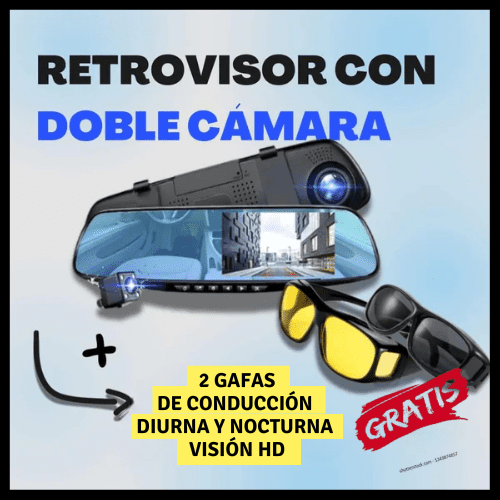 Espejo Retrovisor DuoVision + Gafas de Conducción