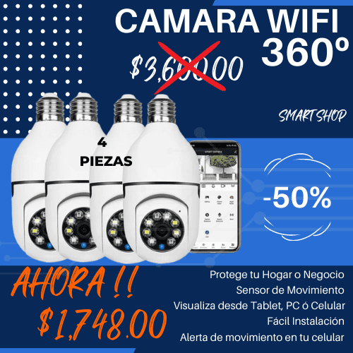 CÁMARA DE SEGURIDAD WIFI 360º - DOWN